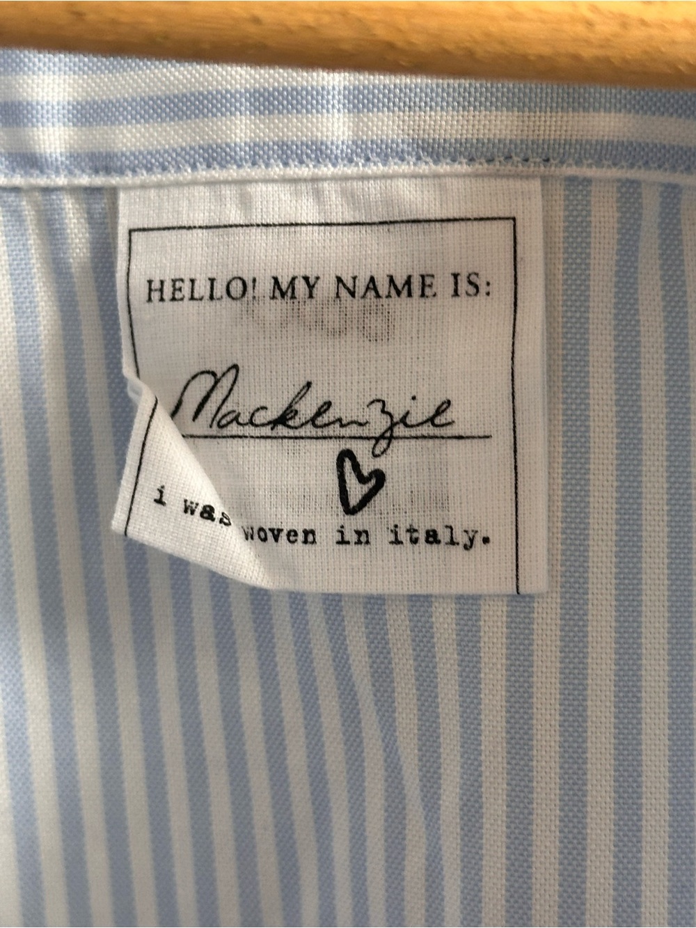 NWT Frank & Eileen Mackenzie One-Size Button-Up Shirt F&E striped blue white - Picture 5 of 11